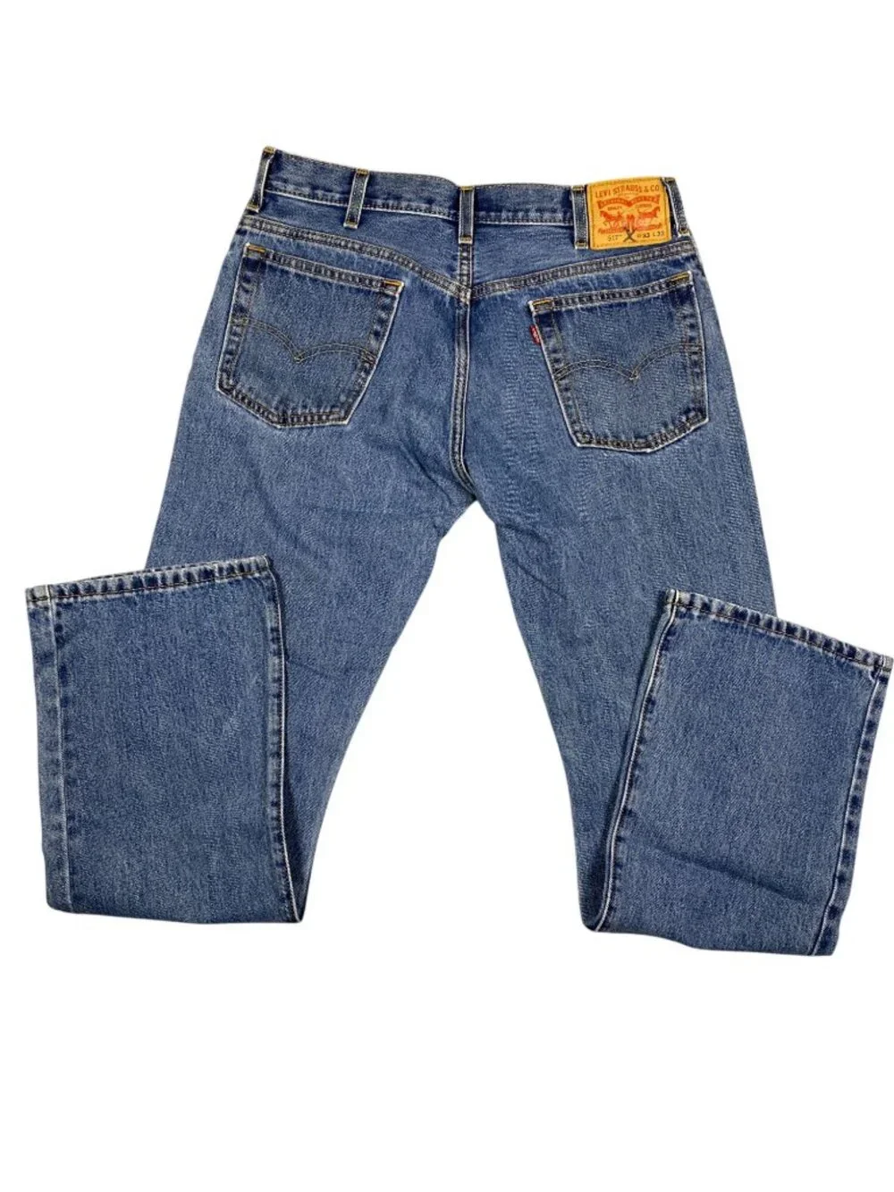 Levis 517 Bootcut Blue Denim Jeans Mens W33 L32 Classic Fit